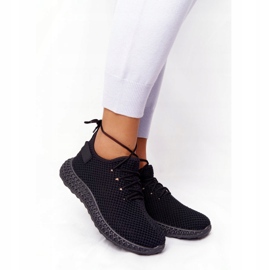 PS1 Sapatos esportivos femininos slip-on preta fugir preto 1