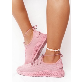 PS1 Sapatos esportivos femininos slip-on rosa faça isso 1