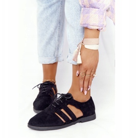 Brogues feminino com recortes Black Lu Boo preto 1