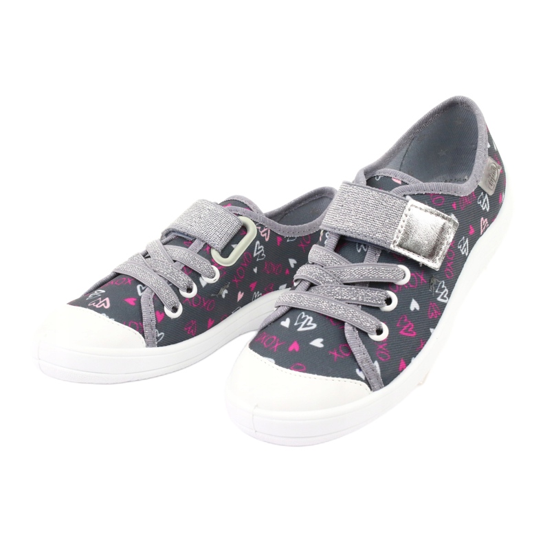 Calçados infantis Befado 251Q138 rosa cinza 3