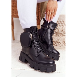 PS1 Botas de trabalhador negras na plataforma Sábado negro preto 1