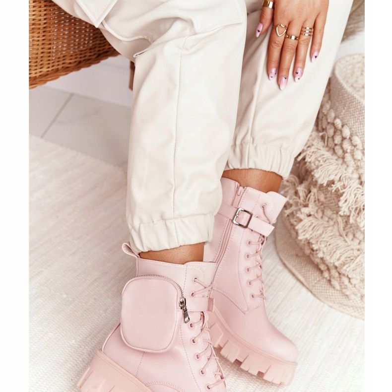 PS1 Trabalhadores de Botas com Plataforma Rosa Sábado 2