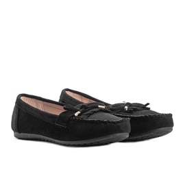 Mocassins de camurça ecológica Black Kira preto 1