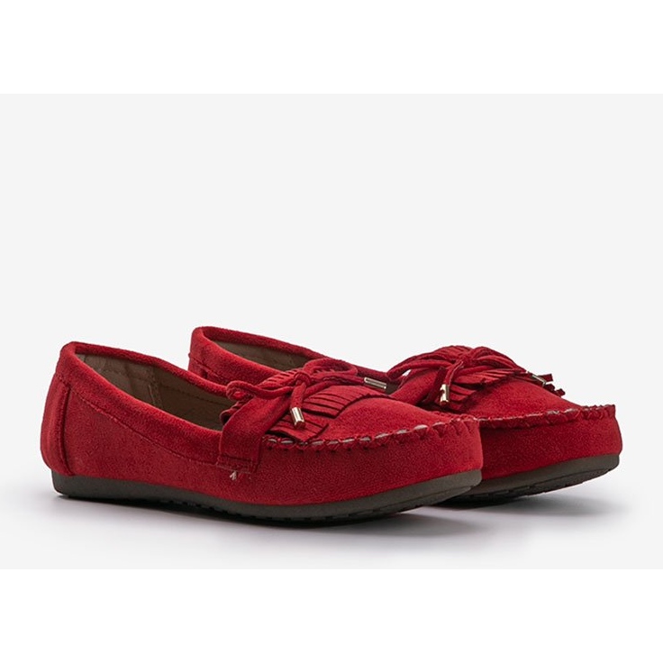 Mocassins de camurça ecológica Red Kira vermelho 1