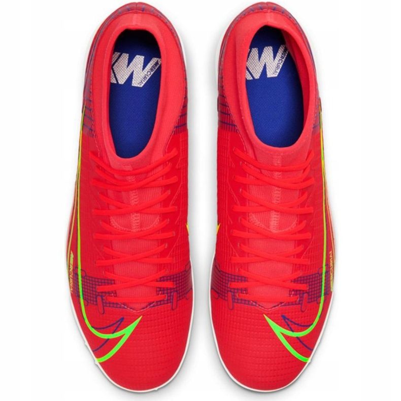 Chuteira Nike Mercurial Superfly 8 Academy Tf M CV0953 600 vermelho laranjas e vermelhos 1