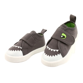 News Tênis de Velcro Children Crocodile 21dz26-3923 Gray cinza cinza 2