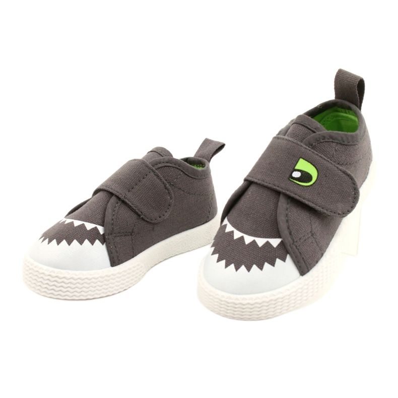 News Tênis de Velcro Children Crocodile 21dz26-3923 Gray cinza cinza 2
