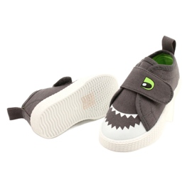 News Tênis de Velcro Children Crocodile 21dz26-3923 Gray cinza cinza 3