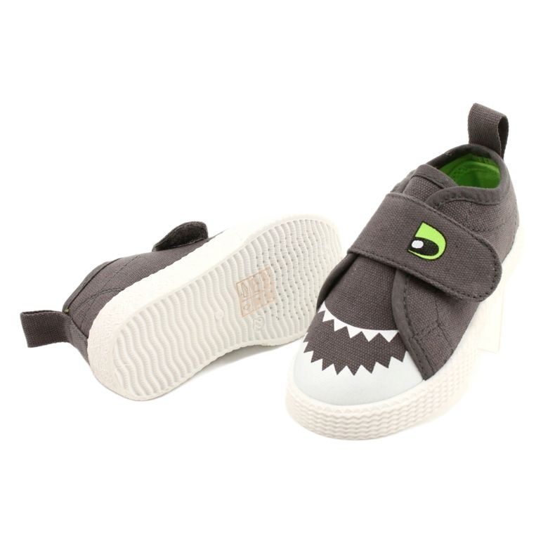 News Tênis de Velcro Children Crocodile 21dz26-3923 Gray cinza cinza 3