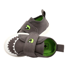 News Tênis de Velcro Children Crocodile 21dz26-3923 Gray cinza cinza 4