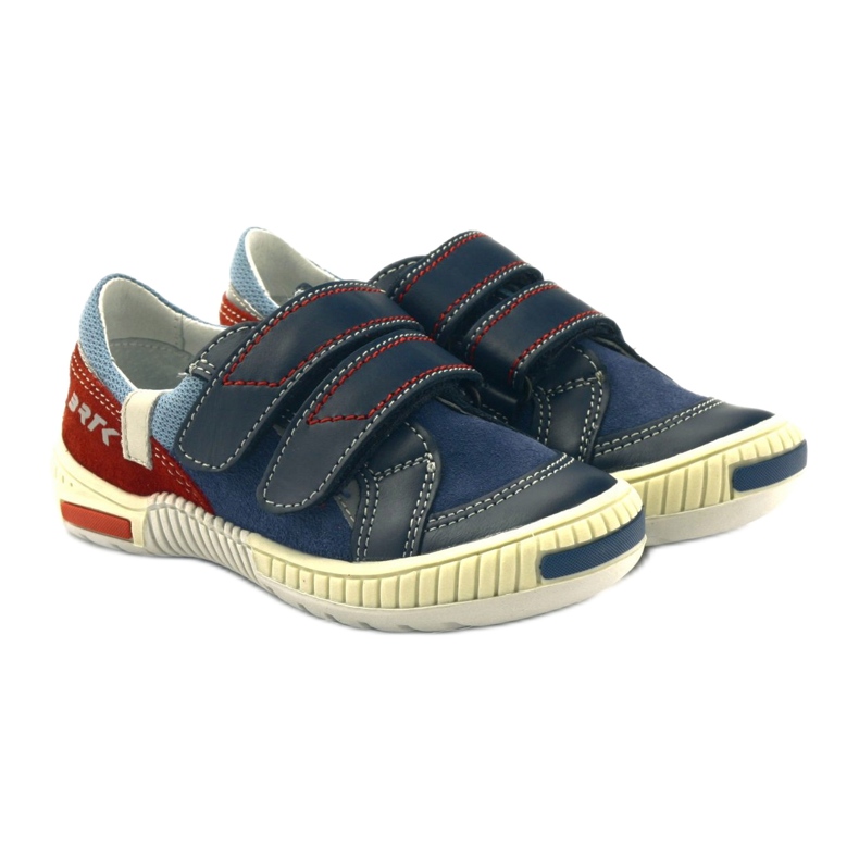 Sapatos de menino com velcro Bartek 85585 azul marinho vermelho azul-marinho 4
