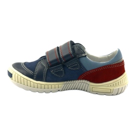 Sapatos de menino com velcro Bartek 85585 azul marinho vermelho 2