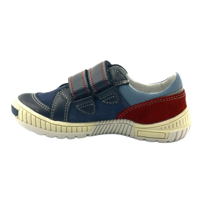 Sapatos de menino com velcro Bartek 85585 azul marinho vermelho 2