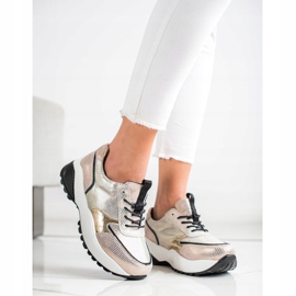 Tênis de couro dourado VINCEZA preto 2