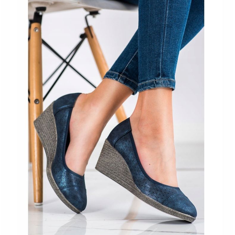 Goodin Bombas de cunha azul marinho azul-marinho 1