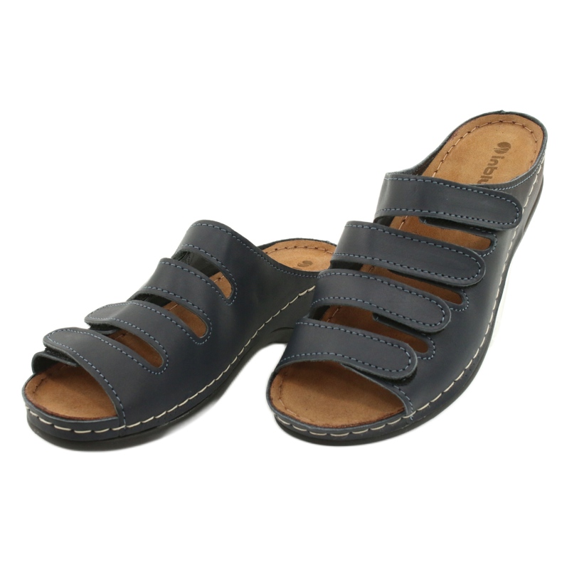 Sapatos femininos Inblu 158D147 azul marinho 2