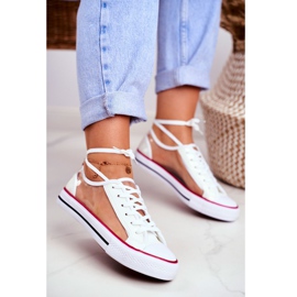 PS1 Tênis feminino branco elementos transparentes Grace incolor 1