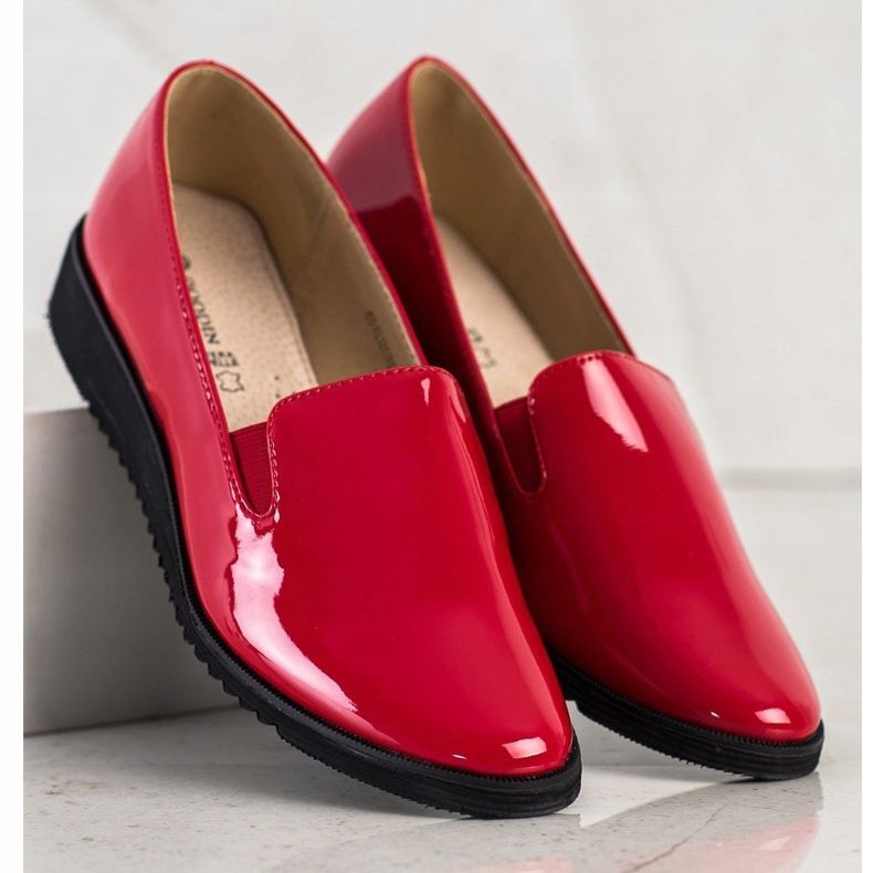 Goodin Mocassins confortáveis vermelho 1