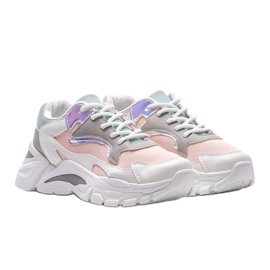 Tênis Lesly branco e rosa 1