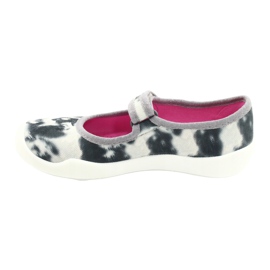 Flippers infantis de Befado 114x440 colorido com aplicação de cães branco 1