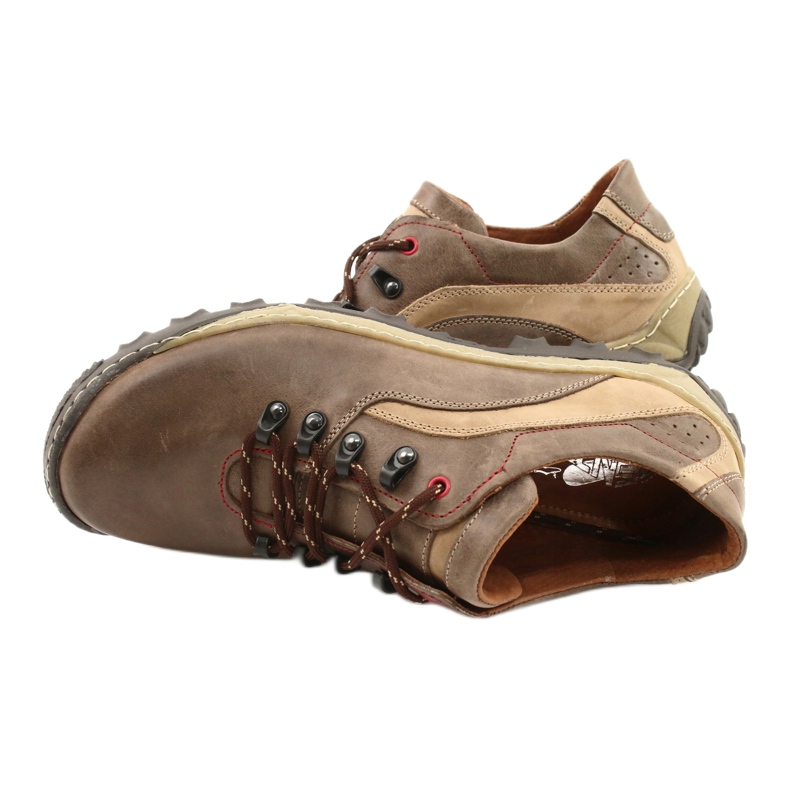 KENT Tênis masculino de caminhada 268K marrom bege castanho 3