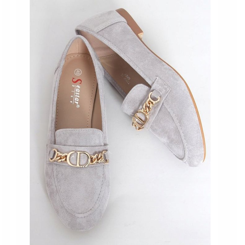 Mocassins cinza feminino T393P cinza 1