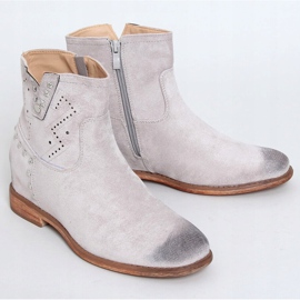 Botas cinzentas perfuradas com salto oculto NC1126 Cinza 1