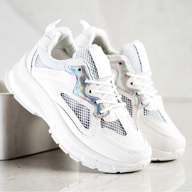 SHELOVET Tênis brancos na plataforma 2