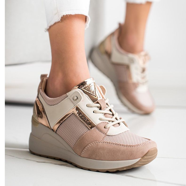 Tênis VINCEZA elegantes rosa 1