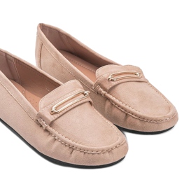 Mocassins femininos bege Keyla 1