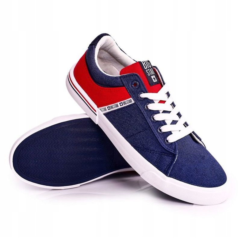 Tênis masculino Big Star FF174137 Azul marinho-vermelho azul-marinho 2