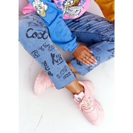 EVE Tênis feminino com uma enorme risada na sola rosa 2