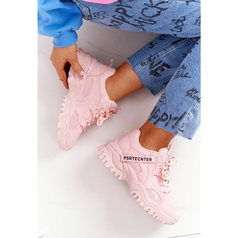 EVE Tênis feminino com uma enorme risada na sola rosa 1