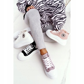 Tênis alto feminino na plataforma Black Nice Girl branco preto 1