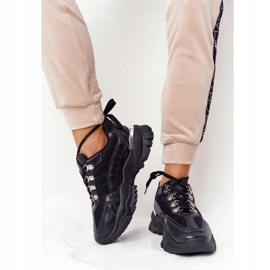 PS1 Tênis feminino com solado largo Bom humor preto 1