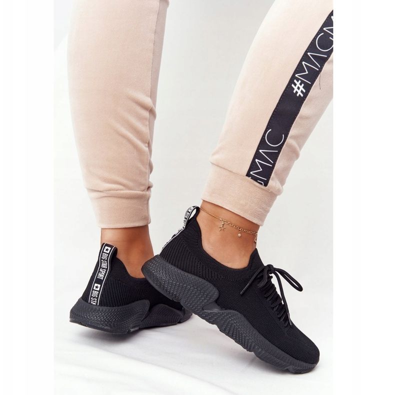 Sapatas esportivas femininas deslizantes Big Star DD274579 pretas preto 1