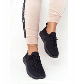 Sapatas esportivas femininas deslizantes Big Star DD274579 pretas preto 2