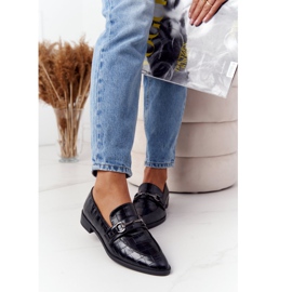 S.Barski Mocassins femininos elegantes por S. Bararski Black preto 1