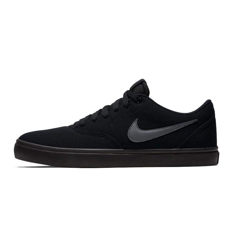 Sapatos masculinos Nike Sb Check Solar Cnvs pretos 843896 002 cinza 1
