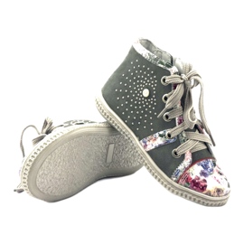 Sapatos infantis com strass 84254 Bartek cinza 3
