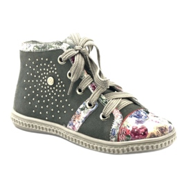 Botas, calçados infantis com strass Bartek 87254 rosa cinza 1