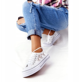 FB2 Tênis feminino de renda branca Candice branco 1