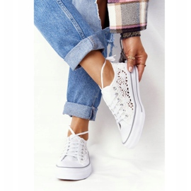 FB2 Tênis feminino de renda branca Candice branco 2