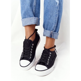 FB2 Tênis feminino de renda preta Candice preto 2