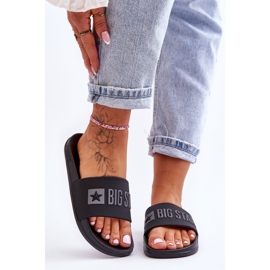 Chinelos femininos Big Star FF274A200 pretos incolor 1