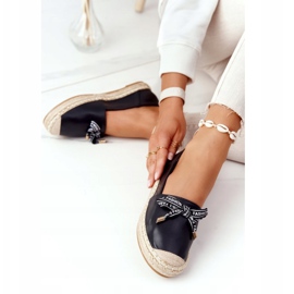 S.Barski Alpercatas pretas S. Barski em sola de palha preto 1