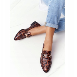 S.Barski Mocassins femininos elegantes S. Barski Leopardo marrom 2