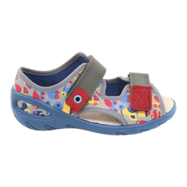 Sapatos infantis Befado pu 065X162 cinza multicolorido 1