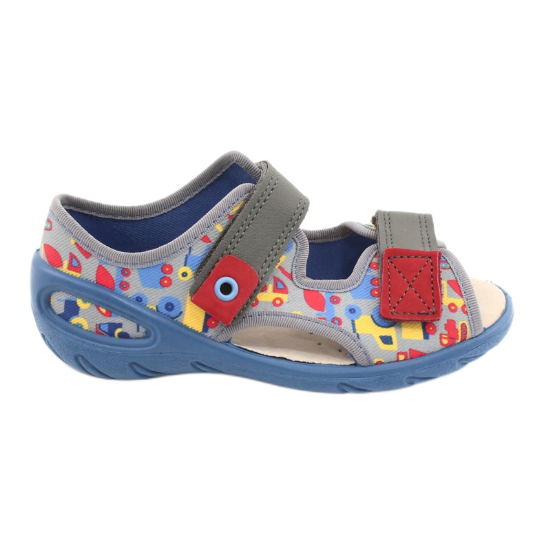 Sapatos infantis Befado pu 065X162 cinza multicolorido 1