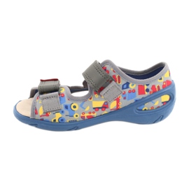 Sapatos infantis Befado pu 065X162 cinza multicolorido 2